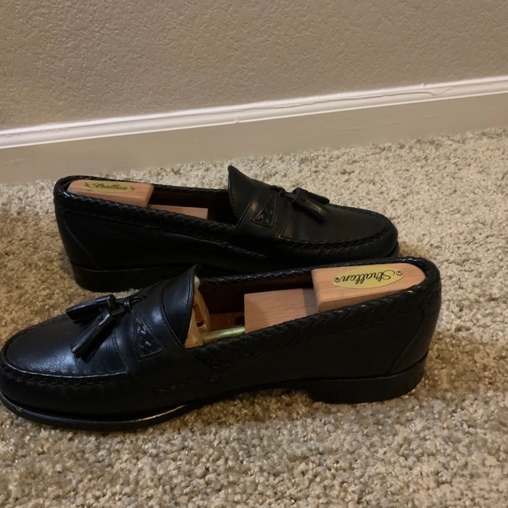 Allen Edmonds Maxfield Tassel Penny Loafers Handsewn Calfskin Black Size 10 - Picture 5 of 6